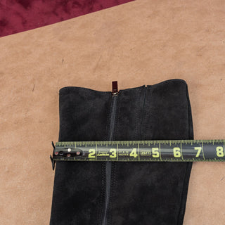 La Canadienne Women Grace Black Suede Zip waterproof Wedge Boots sz 7