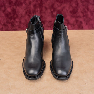 La Canadienne Women Sarah Black Leather Fashion Dress Ankle Dress Boots sz 9.5