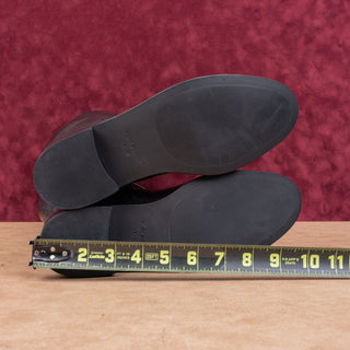 Tory Burch Women The Riding Black Leather Luxe T Logo Fashion Knee Boots sz 7.5