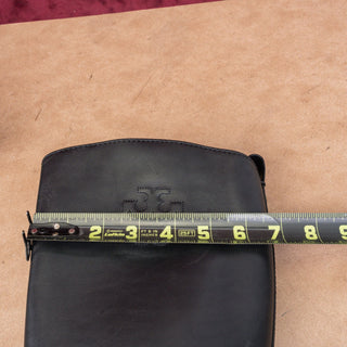 Tory Burch Women The Riding Black Leather Luxe T Logo Fashion Knee Boots sz 7.5