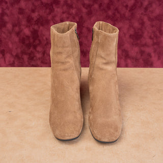 La Canadienne Women Joanie Waterproof Brown Suede Ankle Zip Boots sz 10