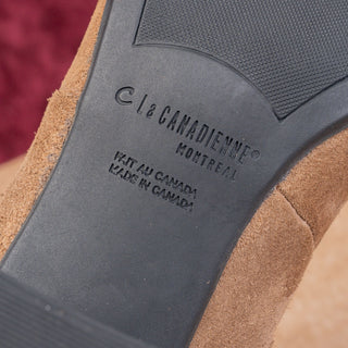 La Canadienne Women Joanie Waterproof Brown Suede Ankle Zip Boots sz 10