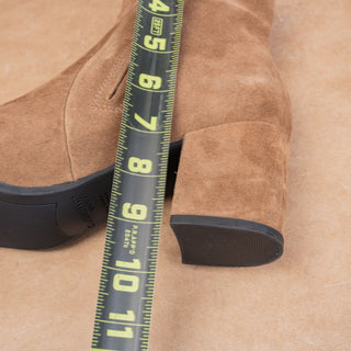 La Canadienne Women Joanie Waterproof Brown Suede Ankle Zip Boots sz 10