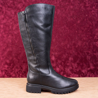 Rockfort Women Wivette Black Leather Wide Calf Waterproof Riding Tall Boots 8.5