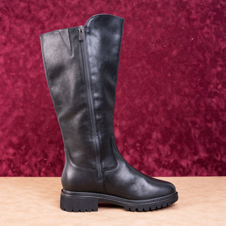 Rockfort Women Wivette Black Leather Wide Calf Waterproof Riding Tall Boots 8.5