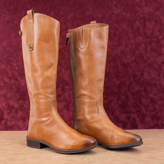 Sam Edelman Women Penny Riding Equestrian Brown Leather Knee Boots sz 8.5