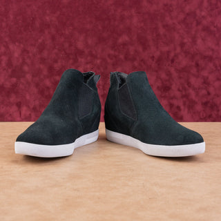 Sorel Wmn Out N About Slip Wedge Waterproof Pale Black Suede Ankle Boots Sz 11