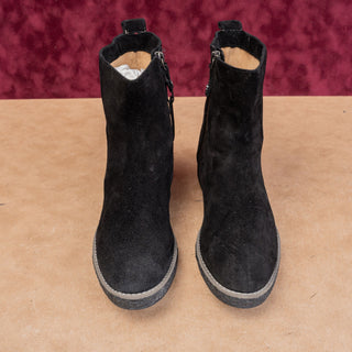 Trask Women Cassy Black Suede Zip Waterproof Ankle Boots size 6US EUR36