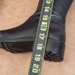 Sam Edelman Women Drina Regular Black Leather Equestrian Riding Tall Boots 6