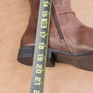 Naturalizer Women Jessie Brown Leather Riding Wide Calf Tall Knee Boots 11WC