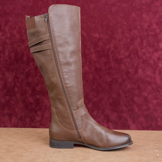 Naturalizer Women Jessie Brown Leather Riding Wide Calf Tall Knee Boots 11WC