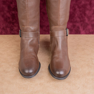 Naturalizer Women Jessie Brown Leather Riding Wide Calf Tall Knee Boots 11WC