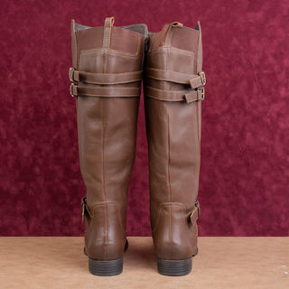 Naturalizer Women Jessie Brown Leather Riding Wide Calf Tall Knee Boots 11WC