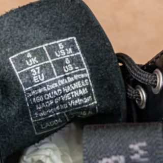 Dr Martens Women Quad Harness Moto Black Leather Lace-up Platform Boots M5 W6