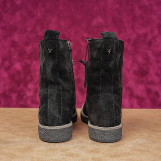 Trask Women Cassy Black Suede Zip Waterproof Ankle Boots size 6US EUR36