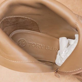 Tory Burch Women Brown Suede Zip Dress Round Toe Wedge Ankle Boots sz 10