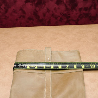 Lucky Brand Women Hybiscu Taupe Leather Riding Wide Calf Tall Boots sz 12