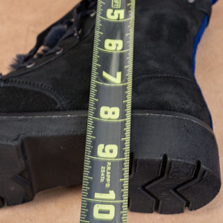 OTBT Women Summit Black Distressed Suede Zip Lace-out Combat Boots sz 8.5