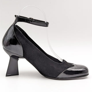 Robert Clergerie E Space Women Black Patent Leather Y2K 90s Heels size 6B