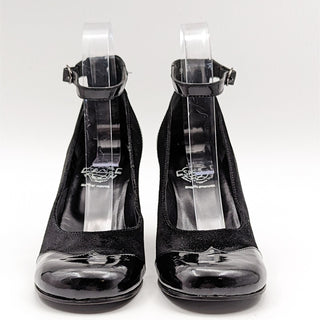Robert Clergerie E Space Women Black Patent Leather Y2K 90s Heels size 6B