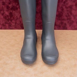 Hunter Wmn Original Back Adjustable Grey Festival Wellies Rubber Boots 8US EUR39
