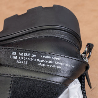 Naturalizer Women Joelle Waterproof Black Leather Back Zip Ankle Boots sz 7.5