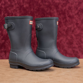 Hunter Wmn Original Back Adjustable Navy Festival Wellies Rubber Boots 6US EUR37