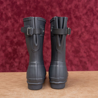 Hunter Wmn Original Back Adjustable Navy Festival Wellies Rubber Boots 6US EUR37