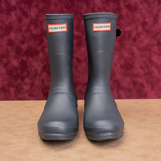Hunter Wmn Original Back Adjustable Navy Festival Wellies Rubber Boots 6US EUR37