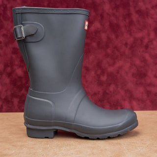 Hunter Wmn Original Back Adjustable Navy Festival Wellies Rubber Boots 6US EUR37