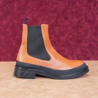 Frame Paris Women Le Holland Brown Leather Chelsea Boots Size 6.5 EUR 37