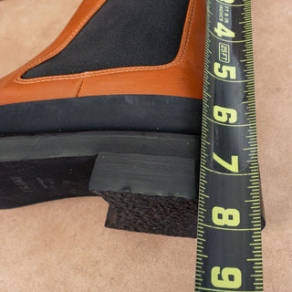 Frame Paris Women Le Holland Brown Leather Chelsea Boots Size 6.5 EUR 37