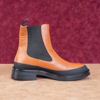 Frame Paris Women Le Holland Brown Leather Chelsea Boots Size 6.5 EUR 37