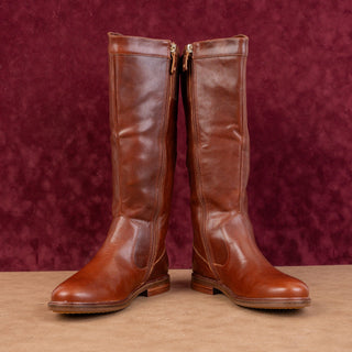 Kelsi Dagger Brooklyn Women Vintage Retro 90's Tall Leather Round Boots sz 7.5