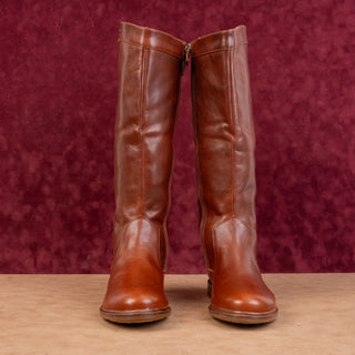 Kelsi Dagger Brooklyn Women Vintage Retro 90's Tall Leather Round Boots sz 7.5