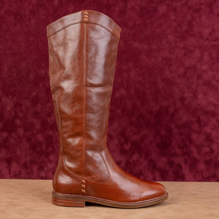 Kelsi Dagger Brooklyn Women Vintage Retro 90's Tall Leather Round Boots sz 7.5