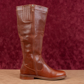 Kelsi Dagger Brooklyn Women Vintage Retro 90's Tall Leather Round Boots sz 7.5