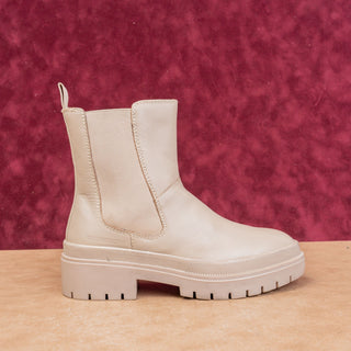 Cougar Women Beige Leather Slip-on Waterproof Chelsea Boots 7US EUR 37
