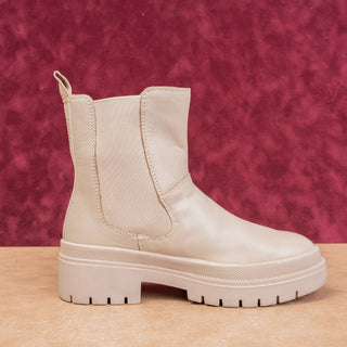 Cougar Women Beige Leather Slip-on Waterproof Chelsea Boots 7US EUR 37