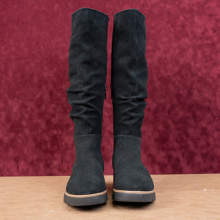 Blondo Women Kray Waterproof Black Suede Slouch Riding Knee Boots sz 9.5