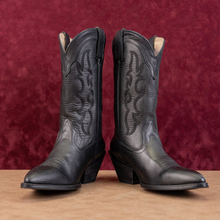 Shyanne Women Dolly Black Leather Western Cowboy Snip Toe Boots sz 9