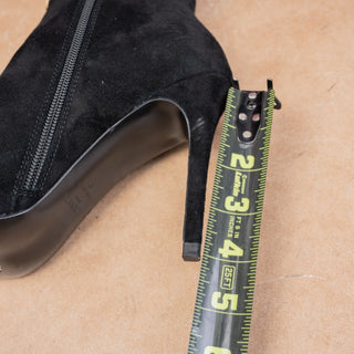 LK Bennett London Women Pointy Toe Black Suede Fashion Zip Party Boots 9US EUR40