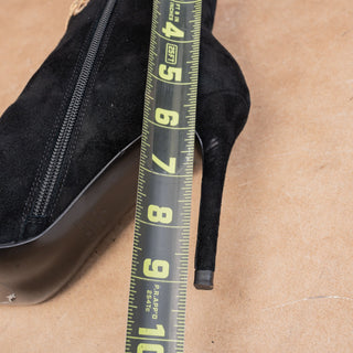 LK Bennett London Women Pointy Toe Black Suede Fashion Zip Party Boots 9US EUR40