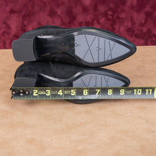 Aquatalia Women Black Suede Office Dressy Pointy Toe Zip Ankle Boots sz 7