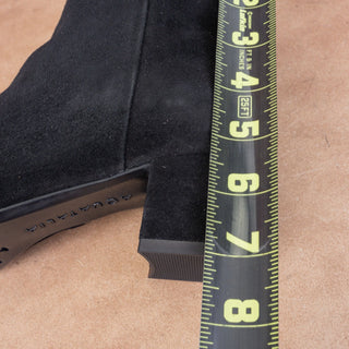 Aquatalia Women Black Suede Office Dressy Pointy Toe Zip Ankle Boots sz 7