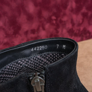 Aquatalia Women Black Suede Office Dressy Pointy Toe Zip Ankle Boots sz 7