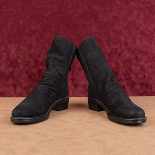 OTBT Women Fernweh Black Leather Back Zip Retro Festival Ankle Boots sz 9
