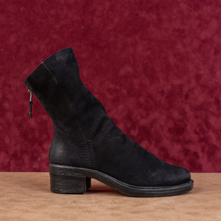OTBT Women Fernweh Black Leather Back Zip Retro Festival Ankle Boots sz 9