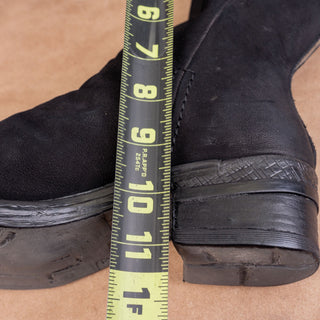 OTBT Women Fernweh Black Leather Back Zip Retro Festival Ankle Boots sz 9