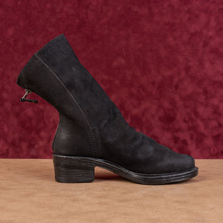 OTBT Women Fernweh Black Leather Back Zip Retro Festival Ankle Boots sz 9